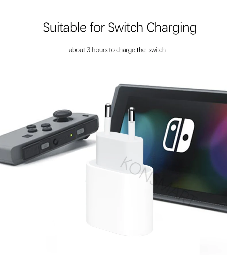 Konsmart Оригинальное 18 Вт USB C PD быстрое зарядное устройство для iPhone 11 pro Max X Xr XS Max iPad Pro USB C адаптер питания для iPhone 11