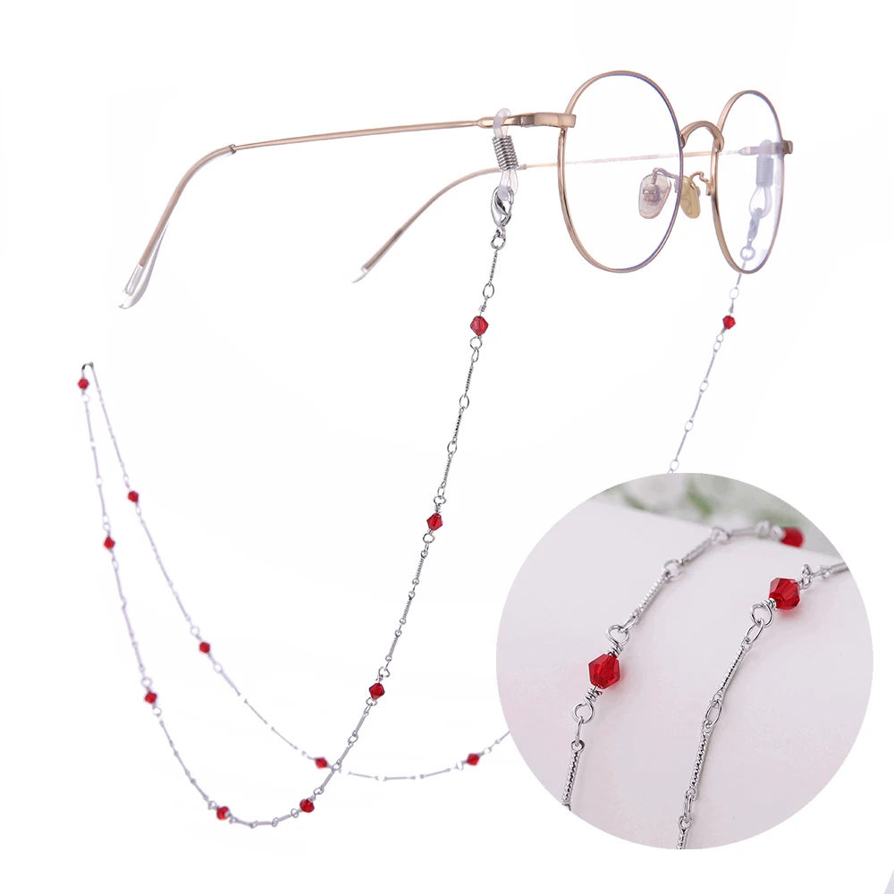 10 шт. Женский шнурок для очков с красными бриллиантами|Аксессуары очков| |