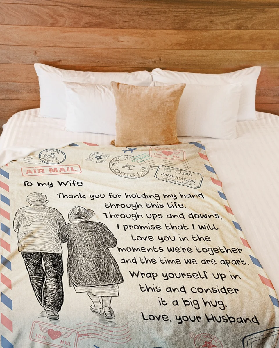 Надпись о любви от мужа к жене | Удобное и высококачественное Флисовое одеяло из
