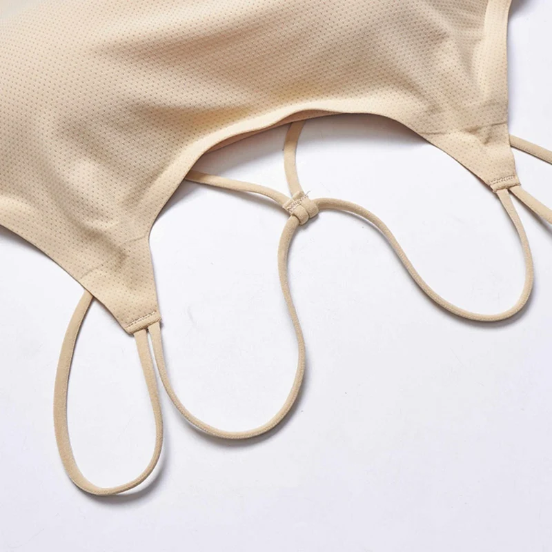 

One-Piece Seamless Bra Women Solid Color Bralette Bra Push Up Wireless Cross Straps Sexy Bras for Women Ice Silk Wrapped Bra