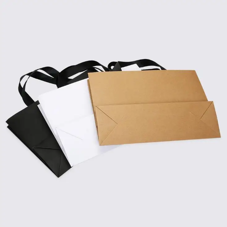 Белые/черные/из крафтовой бумаги рециркулируемые бумажные пакеты сделай сам для