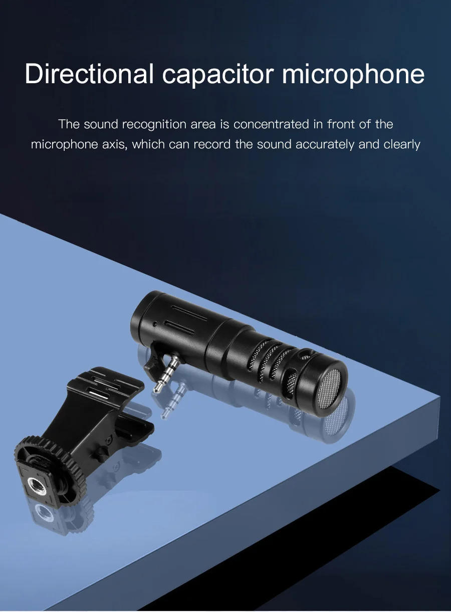 MAMEN Phone Microphone Mini Portable 3.5mm Condenser Phone Video Camera Interview Microphone With Muff For iPhone Samsung Mic