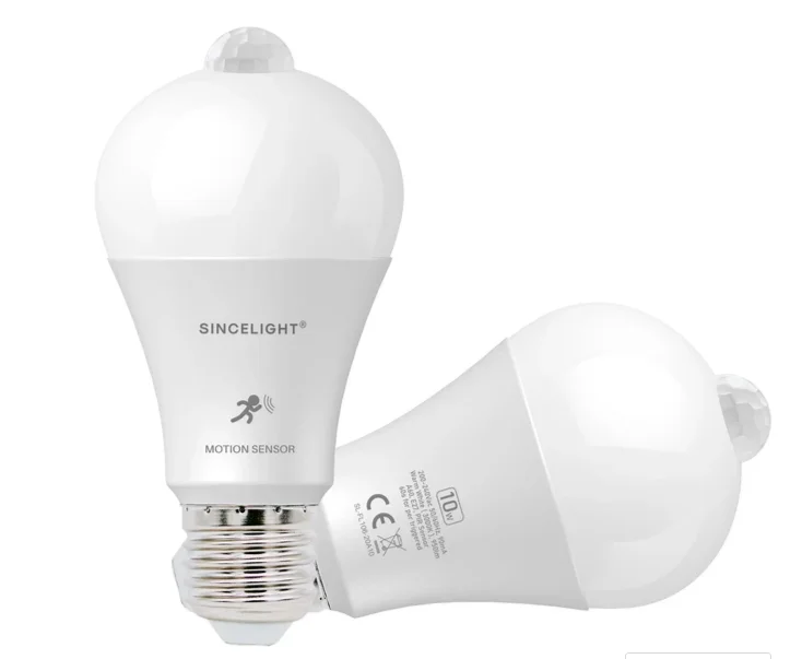 

Motion Sensor LED light Bulb with B22,E27 Base,10W,3000K,6000K (Auto on-off/Dusk to Dawn/PIR Motion/LED bulb) Pack of 2 or 4