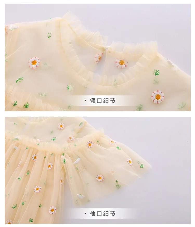 2020 летнее платье для детей и подростков Платье девочек Одежда из сетчатой ткани с