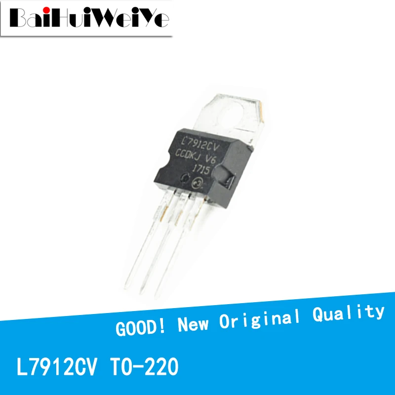 

10PCS/LOT L7912 L7912C L7912CV 1.5A/12V TO-220 New and Original IC Chipset MOSFET MOSFT TO220 Three-Terminal Voltage Stabilizer