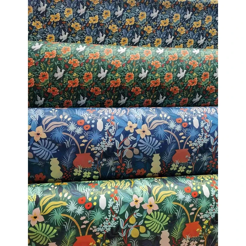 

100% Cotton Twill Fabric Floral Printed Cloth For DIY Sewing Quilting Baby&Kids Bedsheet Textile Material By Meter Width:160cm