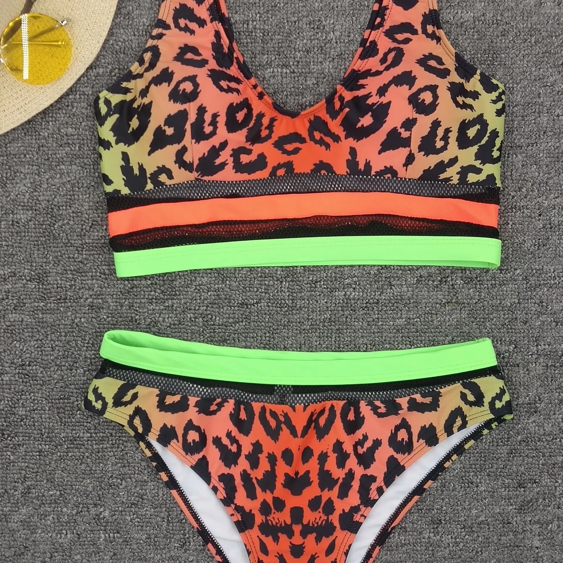 

Sexy Women Bikini Sets High Waist Swimsuit Female Leopard Beach Swimwear 2020