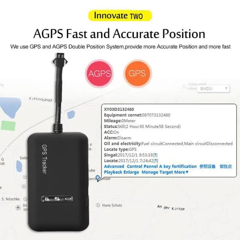 GT02A Автомобильный gps трекер GSM GPRS SMS устройство слежения за автомобилем монитор