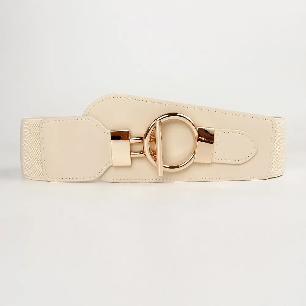 

Leather Elastic Corset Wide Side Cummerbund Hollow Women Waistband Coat Dress Decorative Waist Belt Korean Waist Strap