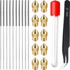 3D-принтеры сопло и игла для очистки, 10*0,4 мм MK8 насадки, 10*0,4 мм насадки и пинцет, Нержавеющаясталь насадка чистая иголка