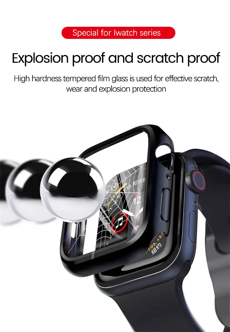 For Apple Watch Series7 Film 7th Generation 41/45mm Curved Surface Hydrogel Glass + PC Integrated Iwatch | Электроника