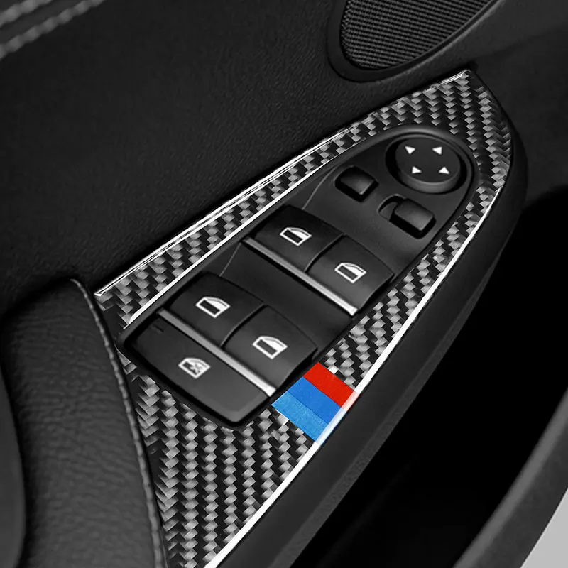 

Carbon Fiber Car Accessories Interior Protective Trim Window Lift Panel Cover Trim Stickers For BMW X3 2011-2017 X4 2014-2017