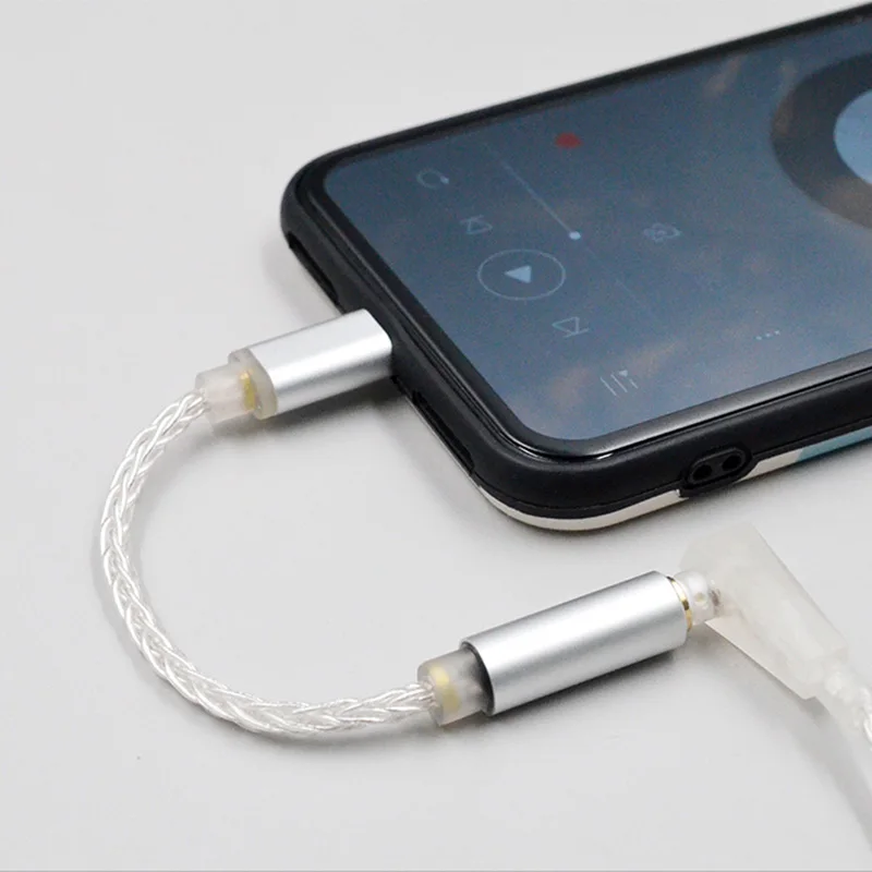 

KZ Lightning to 3.5mm Audio Adapter Male AUX Headphone Cable Car Converter for kz earphones
