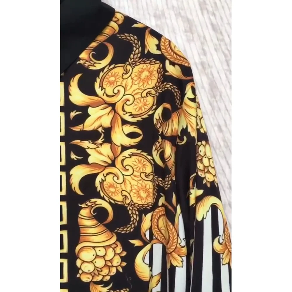 

New African Dresses Women Print Elastic Bazin Dashiki Long Sleeve Rock Style Shirt Dress Office Lady Vestidos Digital Printing