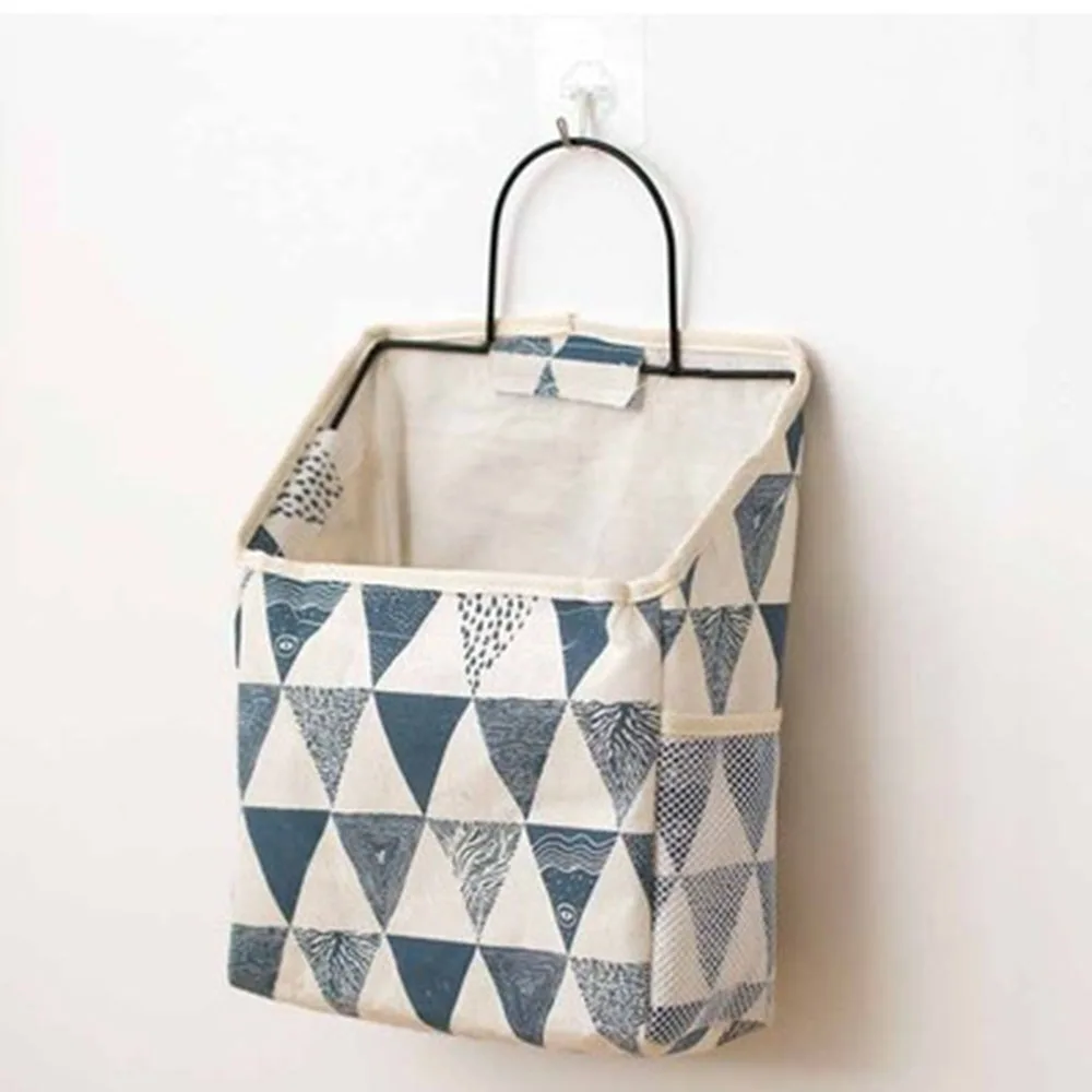Корзина для хранения простая тканевая книга подвесная настенная сумка в
