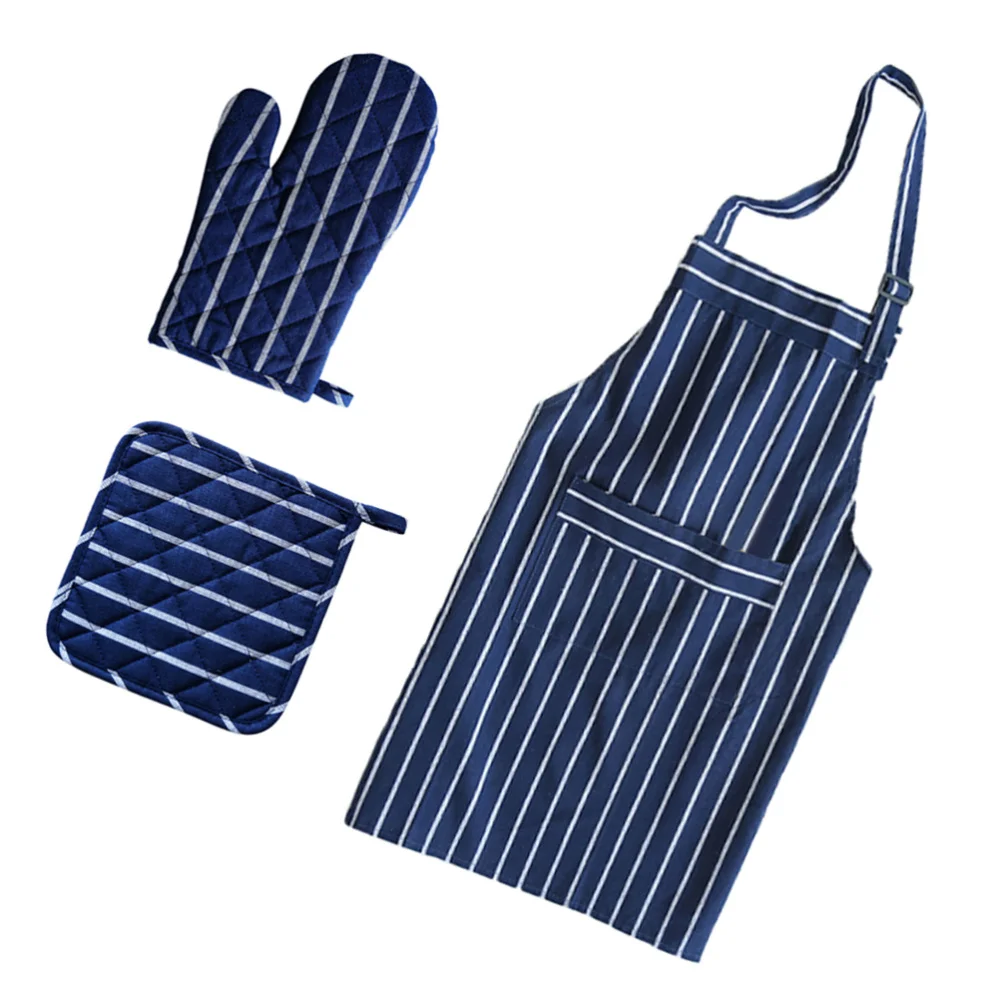 1 комплект хлопковых перчаток удобный мягкий передник прихватки для
