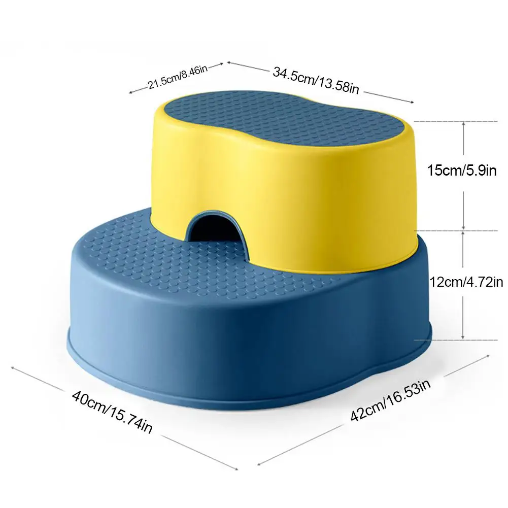 

2-ступенчатый детский стул, штабелируемые противоскользящие безопасные ступенчатые стулья, стул для малыша, стул для туалета, горшка, трени...