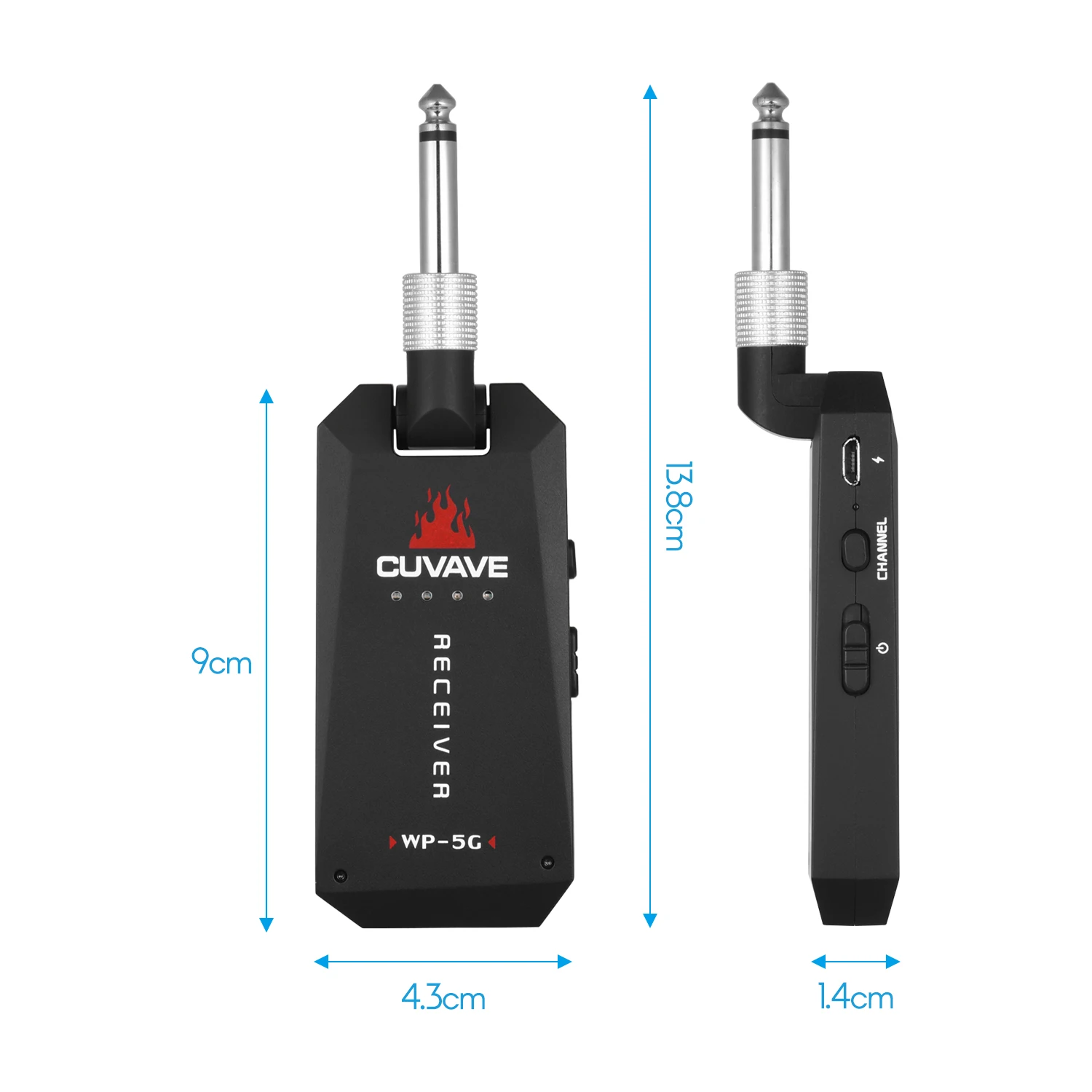 cuvave wp 5g drahtlose 58 ghz gitarre system wiederaufladbare audio sender für elektrische gitarren verstärker für gitarre zubehö