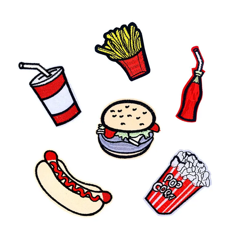 Гамбург попкорн железа на патчи для одежды вышитые клеевые термопалочки Diy