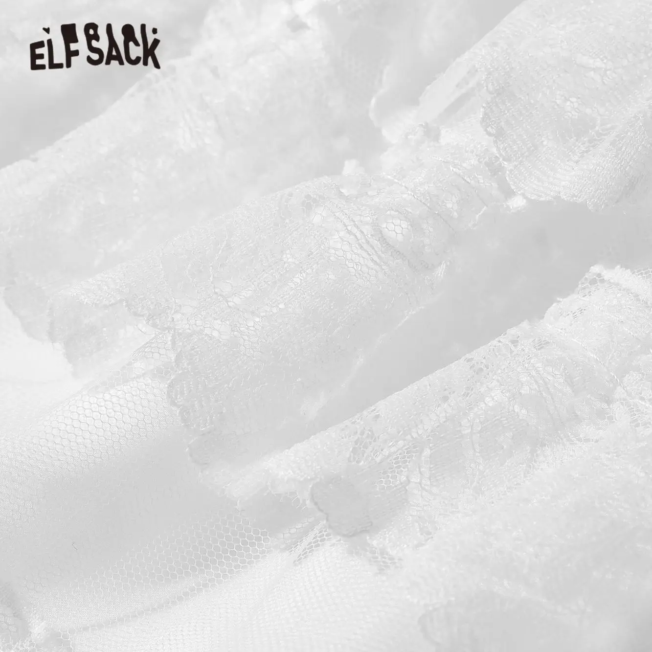 Женская Повседневная Юбка миди ELFSACK белая однотонная многослойная юбка с