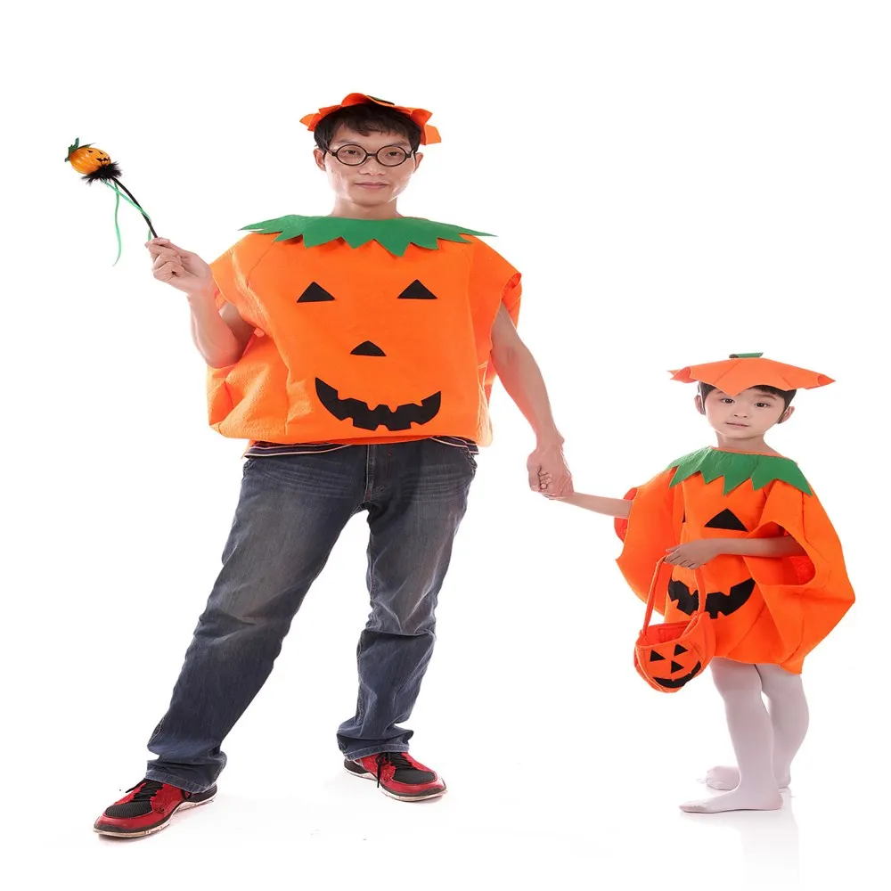 

Children's performance clothes Cute pumpkin dress up costume Parent-child Halloween costume costume party performance