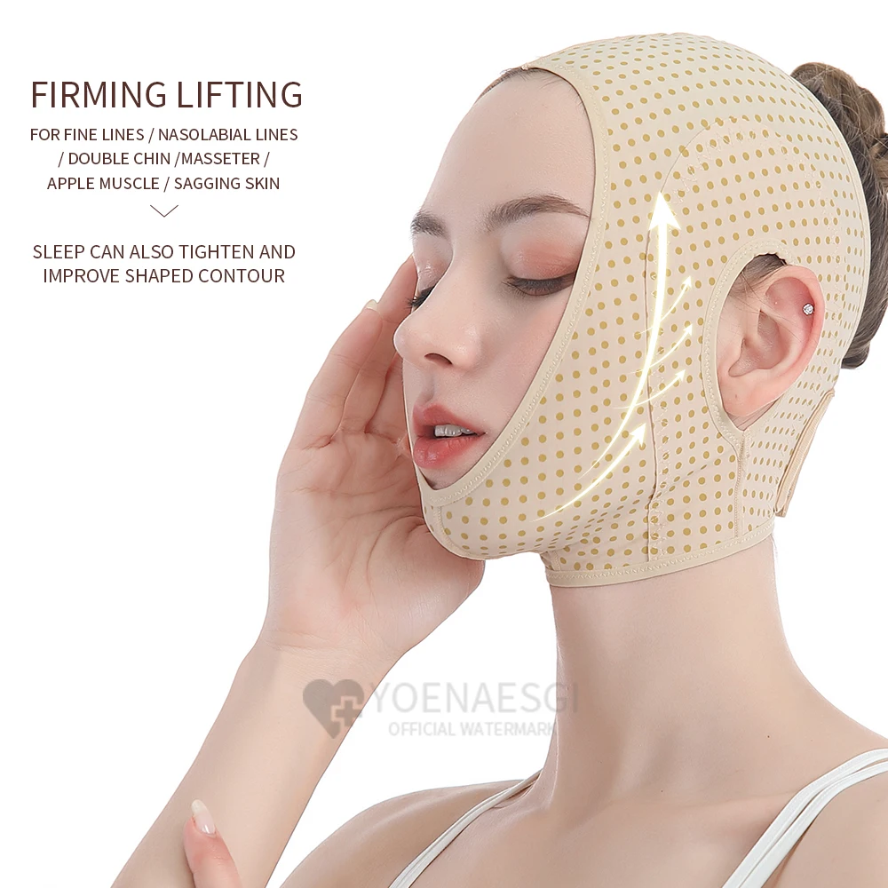 Подтягивающая маска для лица сна бандаж с v-образным вырезом Антивозрастная и