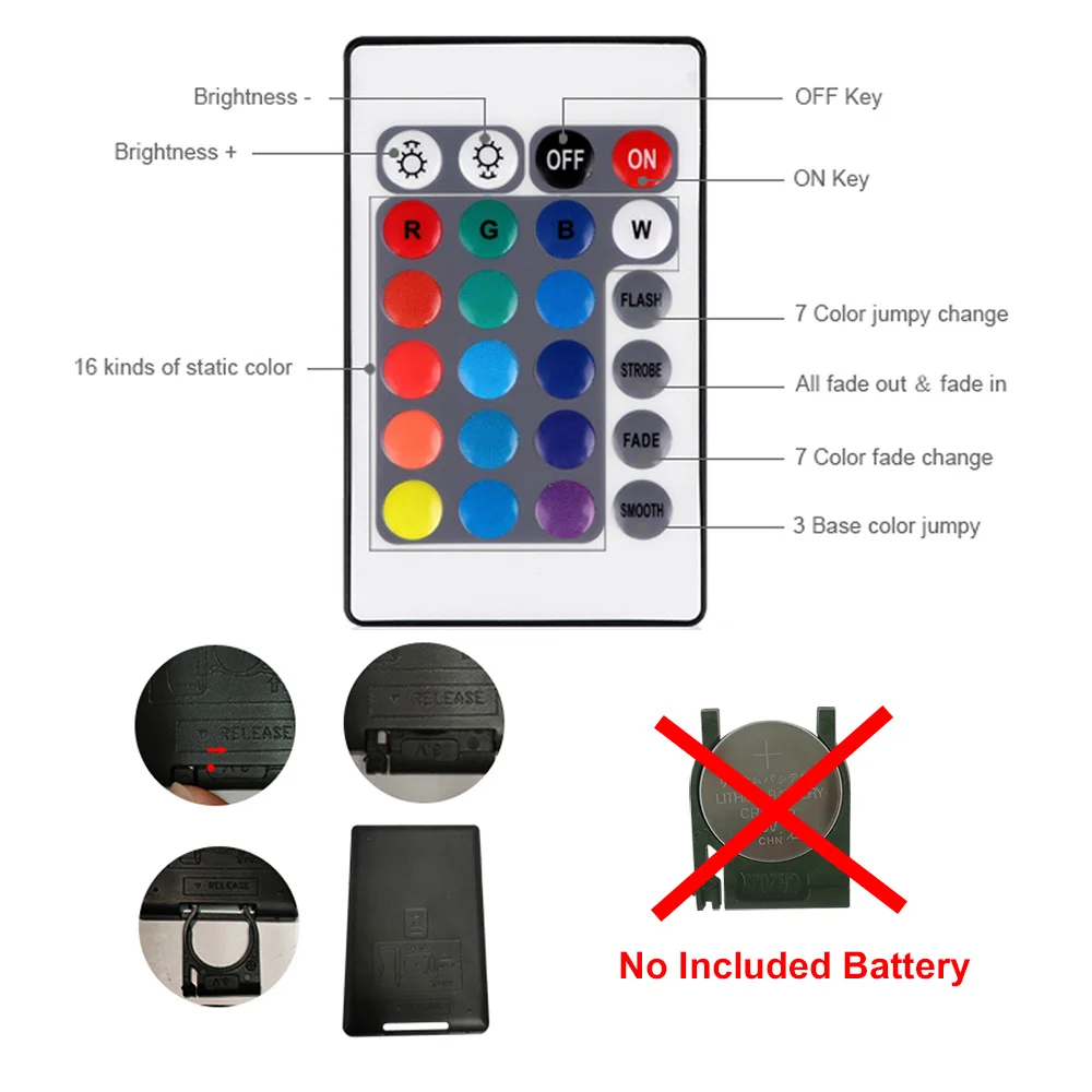 DC12V 24 клавиши ИК пульт дистанционного управления RGB для SMD3528 5050 5730 5630 3014