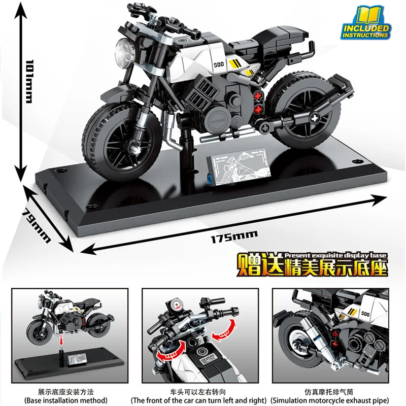 

Machinery Series 701130 Building Blocks For Bridgestone Scooter Motorcycle Model Bricks Assembly Puzzle Blocks Diy Toys For Boy