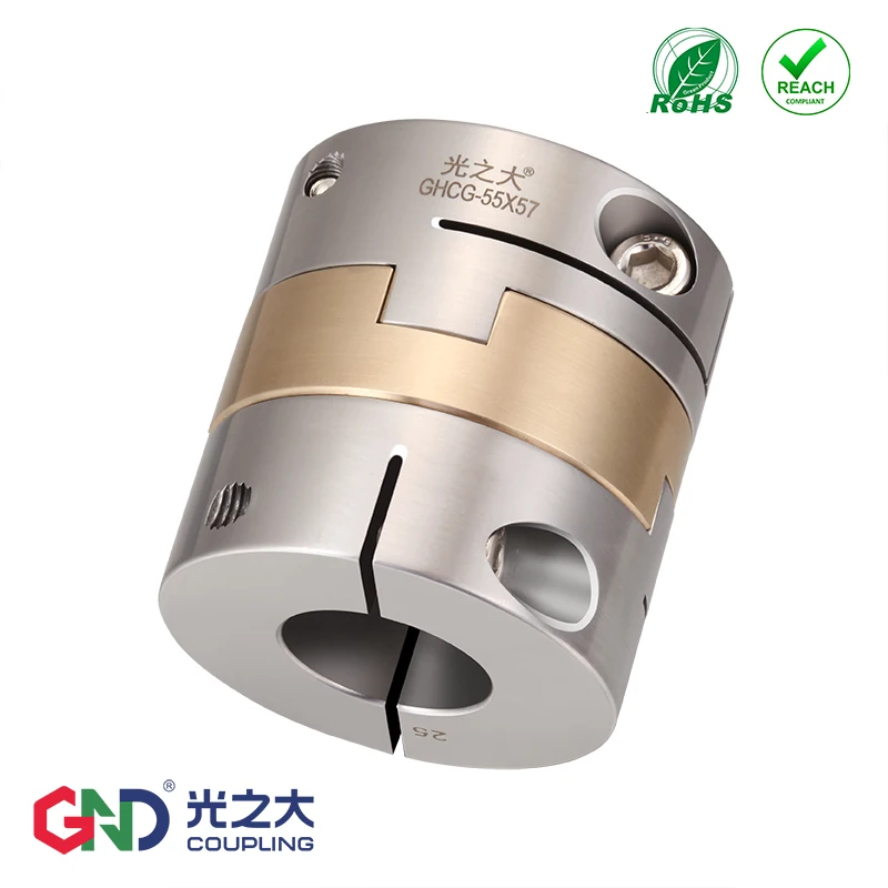 GHCG Stainless flexible coupler 5mm 8mm high torque oldham clamp series not jaw spider CNC shaft coupling