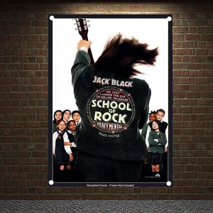 High Quality Rock Theme Four Holes Flag & Banner Canvas Printing Wall Chart Hip Hop Reggae Metal Music Posters Mural Wall Decor