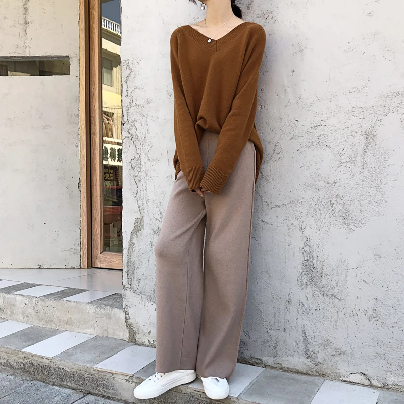 Женские брюки 2019 новые весенние мягкие восковые удобные кашемировые трикотажные