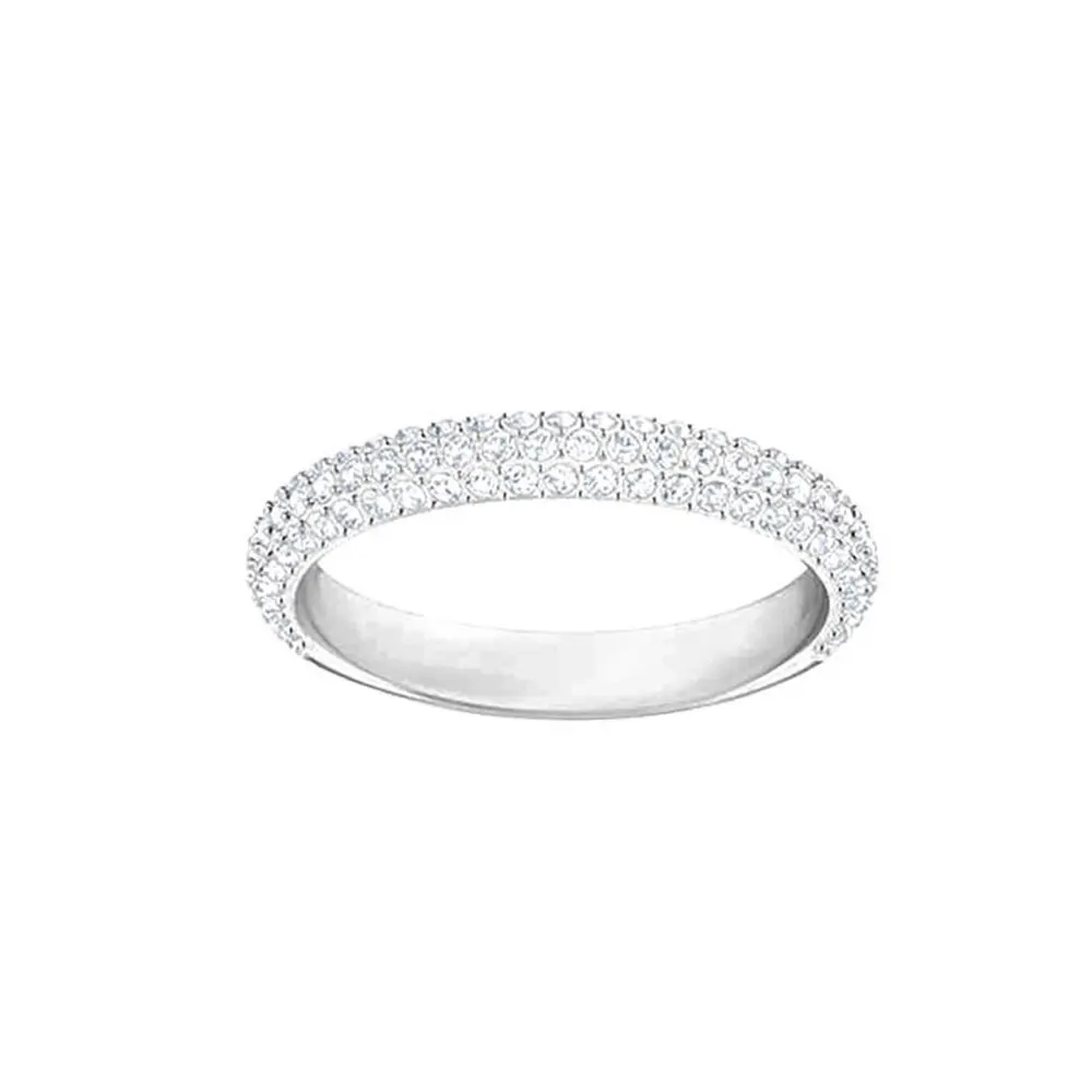 

SWA Fashion Jewelry Original Luxury Charm Small Ornaments Classic Simple Rose Gold Crystal Women Proposal Engagement Ring Gift