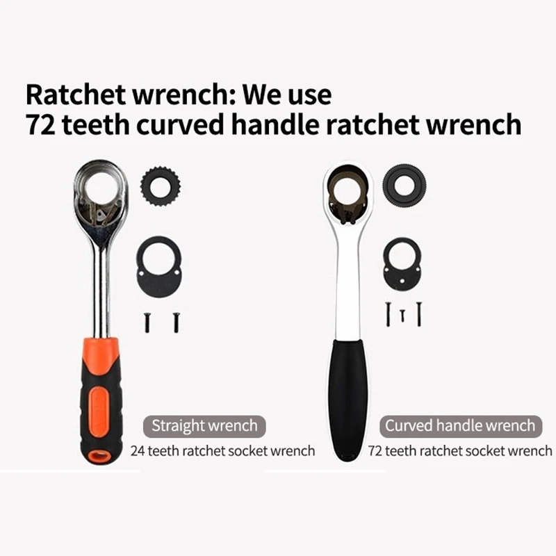 

46/53pcs Professional Automobile Repair Tool Set Multifunctional Hand Tool Chromes Vanadium Steel Repairing Tool For Car Rh