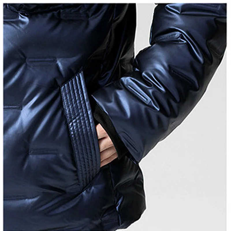 

Thick Winter Warm Men Jackets and Coats Padded Outwear Waterproof Puffer Bubble Casual Fashion Bright Color Down Parkas
