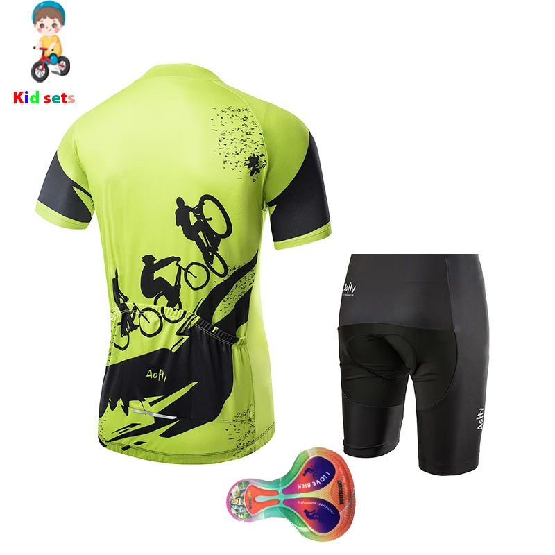 Детский спортивный костюм Aofly из джерси с короткими рукавами для езды на