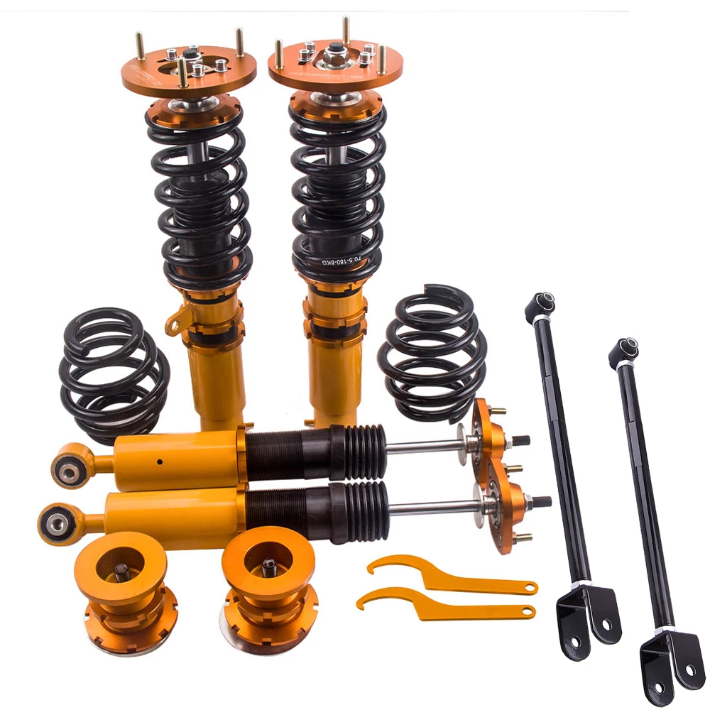 

Coilovers Shocks for BMW E46 3Series 323i 328i 330i M3 318i 320i 1998-2005 + Control Arms Adjustable Height Suspension Lowering