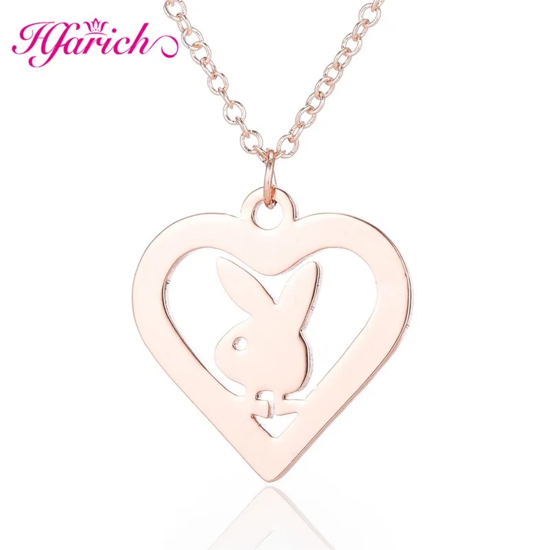 Rose Necklace Hfarich, ожерелья с подвесками из нержавеющей стали с лезвиями, мужские ювелирные изделия, стальные мужские ожерелья в форме бритвы и подвески, колье для женщин - Окраска металла: Rose Necklace