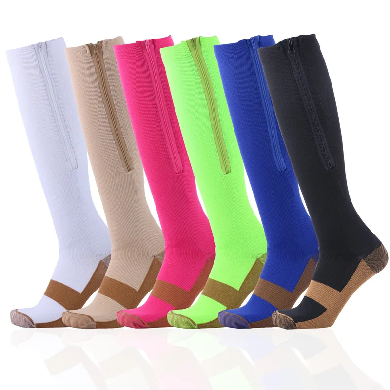

Men Women Compression Socks Fit For Sports Socks Crossfit Stretch Pressure Circulation Anti Fatigue High Stockings EU 39-47