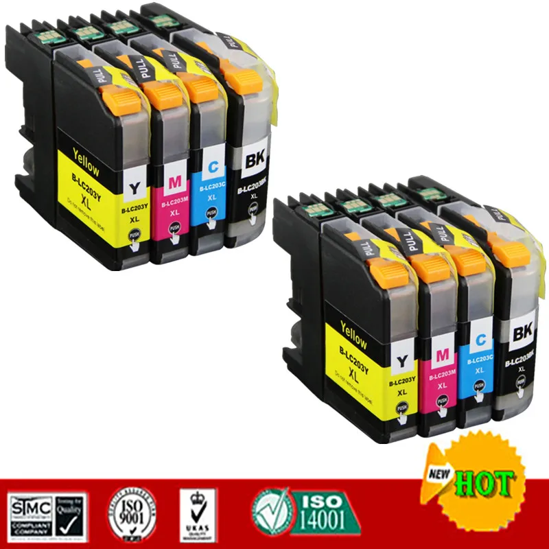 Совместим с чернильным картриджем Borther LC203 LC201 для MFC J885DW J460DW J480DW J485DW J680DW J880DW и