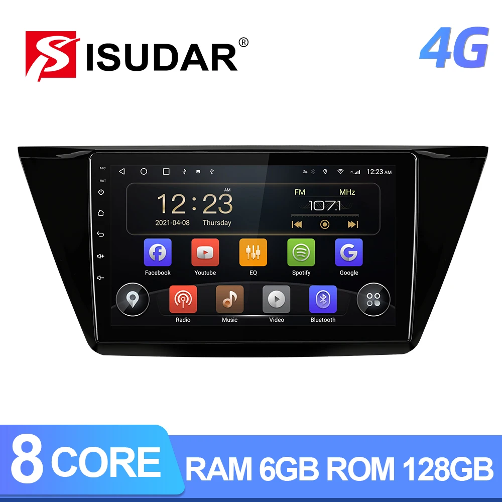 

ISUDAR T72 Android Auto Radio For VW/Volkswagen/TOURAN 2016 2017 2018- GPS CANBUS Car Multimedia RAM 6GB 4G Camera DSP No 2din