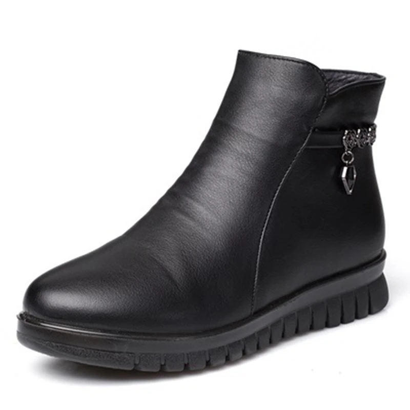 Зимние новые модные хлопковые ботинки ZZPOHE для мам среднего возраста кашемировые