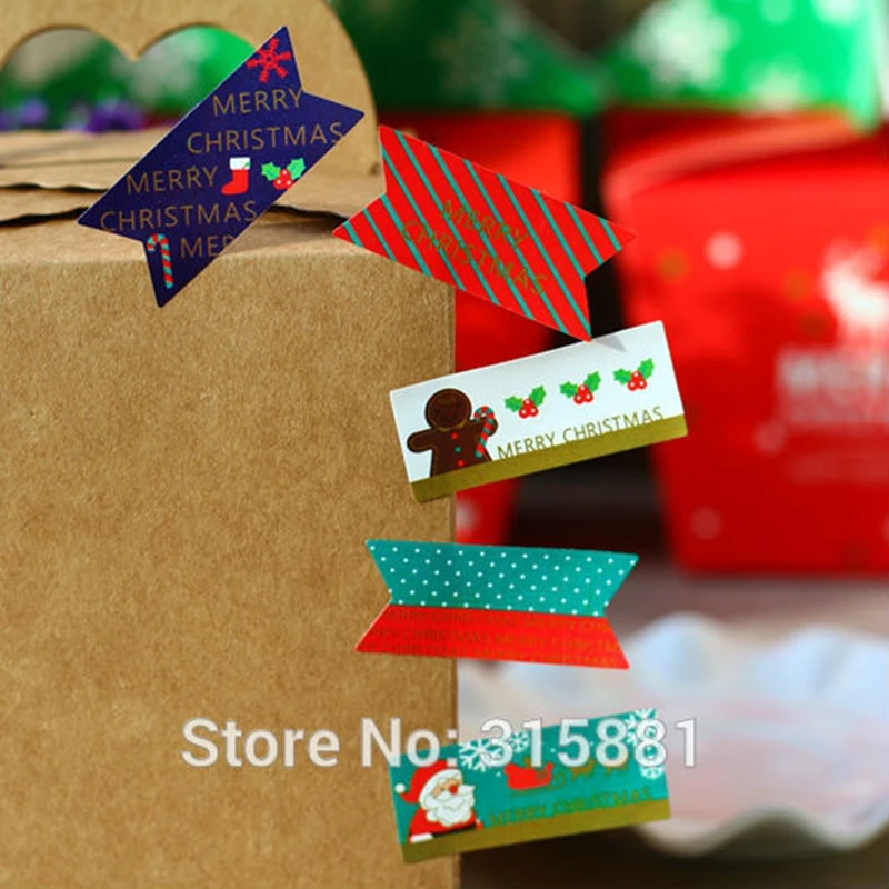 Рождественские декоративные наклейки красочные рождественские товары для