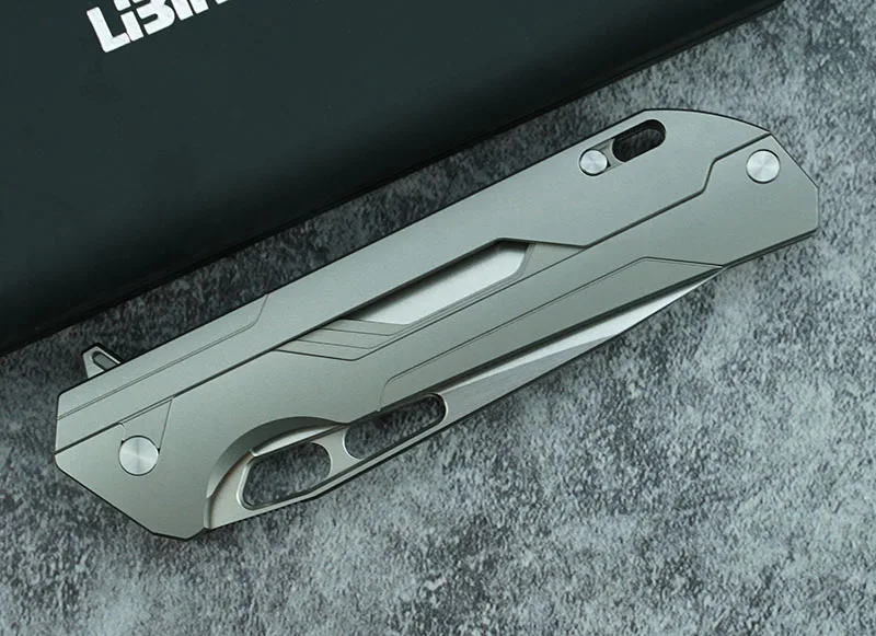 

Libing Upgraded Mechanical Flipper Folding Knife M390 Blade Titanium Alloy Handle Outdoor Camping Survival Fruit Knife EDC Tool
