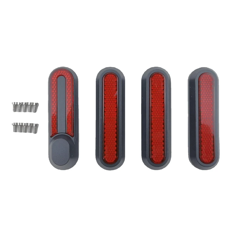 

4PCS Electric Scooter Motor Protection Cover Wheel Decoration Cover Reflective Strip For Xiaomi M365 1S PRO PRO2