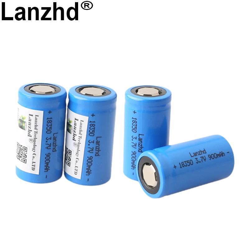 

10pcs 18350 batteries lithium Li ion 3.7v 900mAh 10C discharge battery 3.7V power cylindrical lamps For Electric tools Original