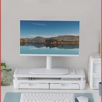 desktop computer monitor increase rack pad notebook office desktop storage box shelf adjustable