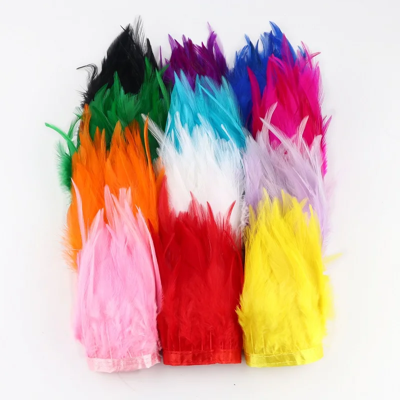 Пушистые перышки страуса отделка бахромой 8 10 см крашеные перьями ленточная