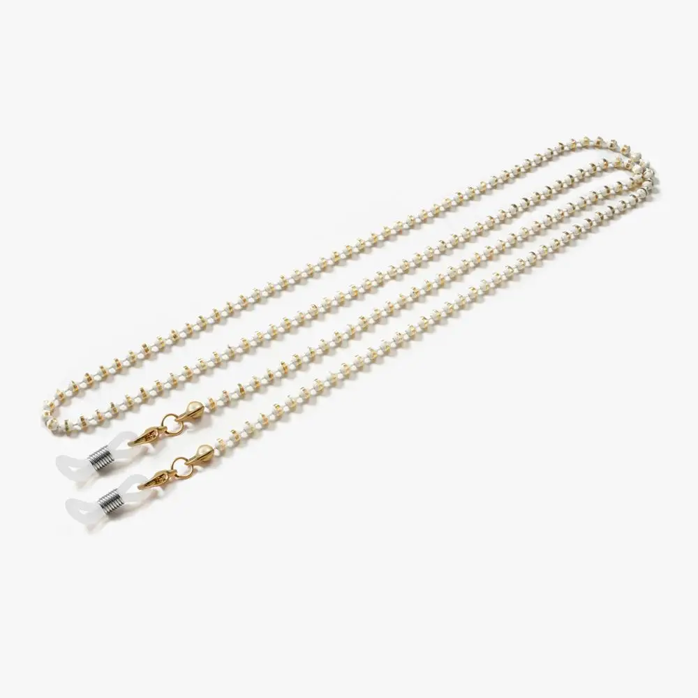 

6 Colors Copper Metal Beads Reading Glasses Chains Women Female Hanging Neck Sunglasses Chain Straps Lanyards Non-slip