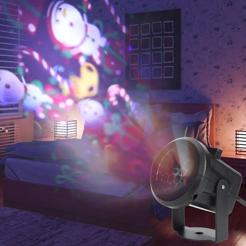 Рождественское украшение светодиодный проектор светильник 4 карты различные