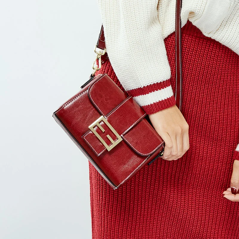 Маленькие дамские сумки через плечо из натуральной кожи повседневные